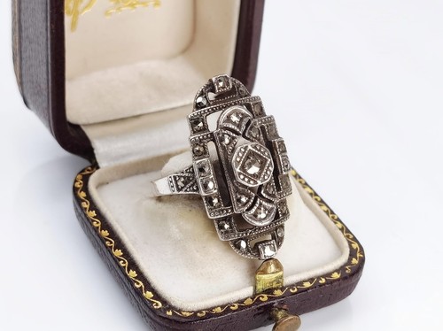 925 silber ring mit markasit - silber,