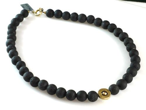 Lavasteinkette collier mit - lavasteinkette,