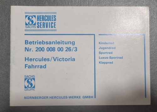 Betriebsanleitung hercules - betriebsanleitung,