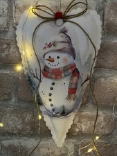 Deko Herz  SCHNEEMANN / WINTER ⛄️Landhaus~~ähnlich Tilda