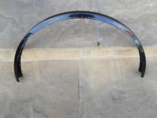 Oldtimer Damen Fahrrad Schutzblech hinten schwarz neuwertig gold weiß liniert !!