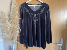 Mona Damen Samt Blusentop ~