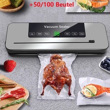 Vakuumierer Vakuumiergerät Folienschweißgerät Einschweißgerät Mit 50/100 Beutel