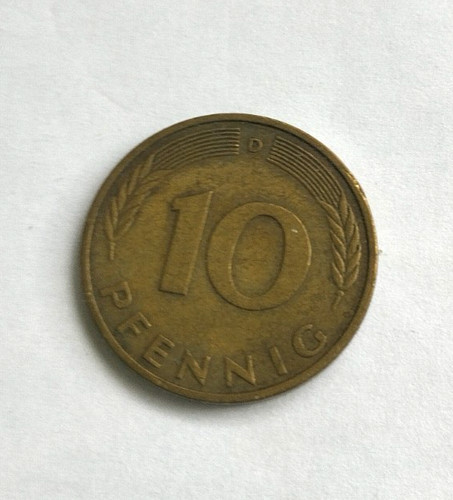 Brd pfennig 1981 messing - 10, d