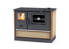 Kaminofen Küchenofen Herd Pizzaofen 7,9kw Gusseisenplatte Klasse A+