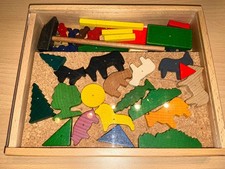 Dusyma Hämmerchenspiel, heile und komplett, mit 2 Korkplatten