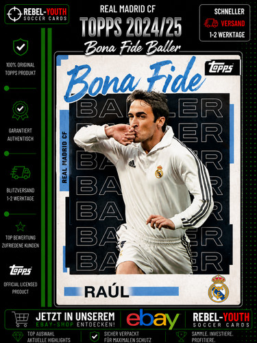 Raúl bona fide baller topps - bona,