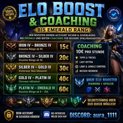 Lol elo boost euw iron - euw,