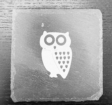 Eule Schiefer Untersetzer