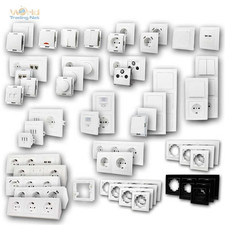 Schalter und Steckdosen FLAIR Schalterprogramm weiß unterputz UP Serie mi Rahmen