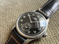 ARSA Dienstuhr German Mens Watch 34 mm Unitas 173 ca. 1942 working