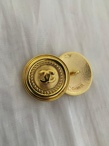 Chanel gold metall - knopf, groß
