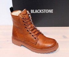 BLACKSTONE Leder Boots Stiefelette Lammfell Schnürer - WL02 Cuoio - Neu&OVP!