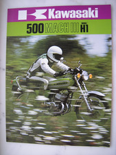 Prospekt Kawasaki 500 Mach III  H1 Triple - vintage - Brochure german - Top