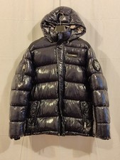 Plein Sport glänzende Daunenjacke blau Size 56