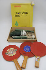Altes Tischtennis-Spiel Sponela Germina DDR org. Karton Netz Ball und 3 Schläger