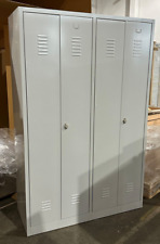 Stahlspind Kleiderschrank  mit Doppelabteil 2 Abteile 117x50x180 cm 500-1101