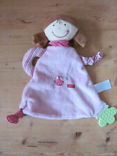 Esprit Puppe Mädchen Rosa Schmusetuch Schnuffeltuch Kuscheltuch Beißring weiß