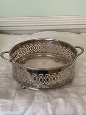 QUALITÄT ANTIK REGIS TELLER EPNS Hartlot N1098 GESTOCHENER SCHALENHALTER BRÖTCHENFÜSSE