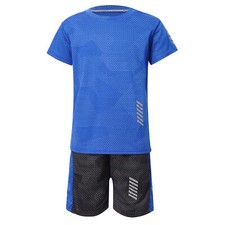 Jungen Activewear Bottoms Trainingsanzug Täglich T-Shirt Rundhals Shorts Sommer