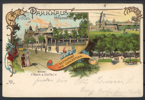 Litho gruss vom parkhaus - vom,