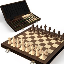 38 cm Holz Klapp-Schach- und