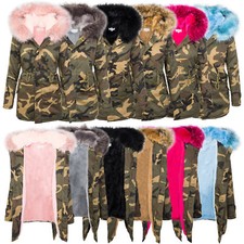 Damen Jacke Camouflage Parka