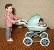  Puppe Puppenhaus Lundby mit Baby und Kinderwagen