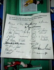 Tipp Kick 1966 Unterschriften World Cup 66 MW Fußball Weltmeisterschaft Beckenba