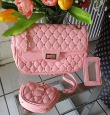 Stella Bellucci Damen Handtasche mit Gürteltasche in leichtem rosa Ton
