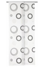 4 Albani Schiebegardinen Vorhang 60 x 245 cm inkl. Beschwerer in Silber 