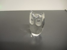 Kleine Eule Uhu Waldkauz Schleiereule Kristallglas - Lalique? Swarowski?