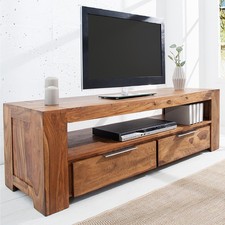 Massives TV-Board MAKASSAR 130cm Sheeshamholz Lowboard TV-Schrank Palisander