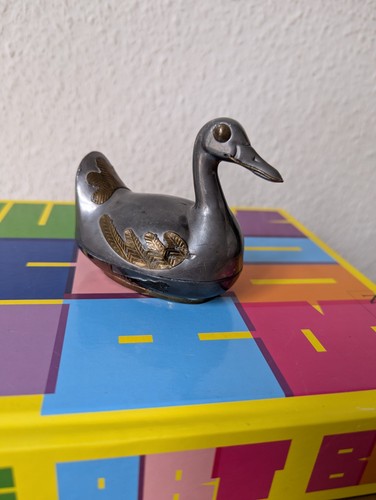 Vintage zinn messing ente - vintage,