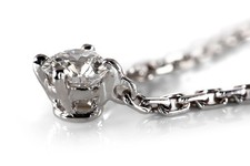 Cartier Halskette 1 Brillant River / Lupenrein 0,25 ct Weißgold [BRORS 20298]