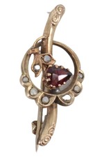 DEPOSE Brosche Vintage Elegant Gold Blumen Juwel Perlen Schmuck Damen