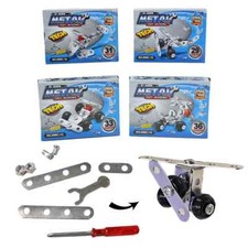 Metallspielzeug Auto zum selbst zusammenbauen - 4fach sortiert, Spielzeugauto