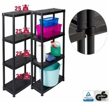 2 x Haushaltsregal Kunststoffregal Steckregal Kellerregal Campingregal Regal 