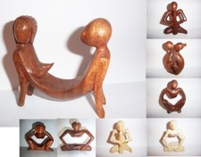 HOLZ FIGUREN -AUSWAHL- Torso DEKOFIGUR Feng Shui Yoga Yin Yang BALI Handarbeit