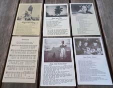 6 Alte Antike Liedpostkarten