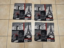 Kissenbezug 40x40cm Polyester Set 4 Stück Kissenhülle  Paris Baumwolle Mischung 
