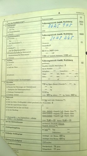 Kfz brief original käfer - brief,