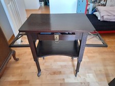 Vintage Servierwagen klappbar | Gepflegter Zustand mit 2 Glasablagen 