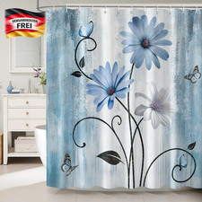 Blauer duschvorhang mit - blauer,