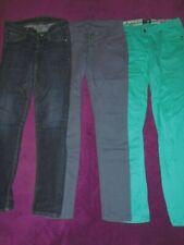 3 Hosen / Jeans: H&M, Miss Vivi, Fresh Made, Stretch, Größe M