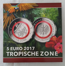 BRD Deutschland 5 x 5 Euro Polymerring "Tropische Zone" A - J 2017 - st