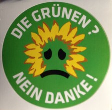 4 Aufkleber CD U Grüne neindanke Damen Herren Tasche Koffer Longlife AFD R16 R15