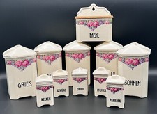 ⚜️ Ditmar Urbach Keramik Gewürzdosen Set 11-tlg. um 1930  ⚜️