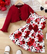 Festlich: Zauberhaftes Blumen Mädchen Kleid mit Bolero, Gr.104/110, NEU