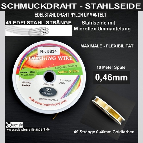 Schmuckdraht stahlseide - schmuckdraht,